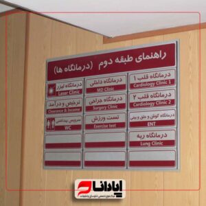 تابلو راهنمای طبقات بیمارستان