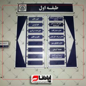 تابلوی راهنمای طبقات اداری